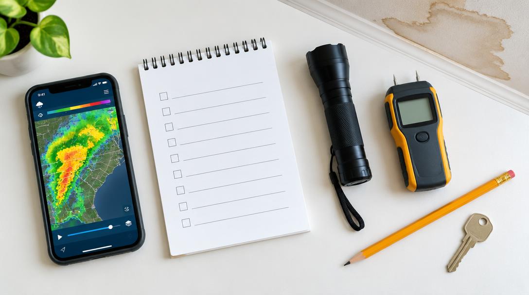 Flying Cow Roofing ceiling stain response checklist for Collin County homeowners