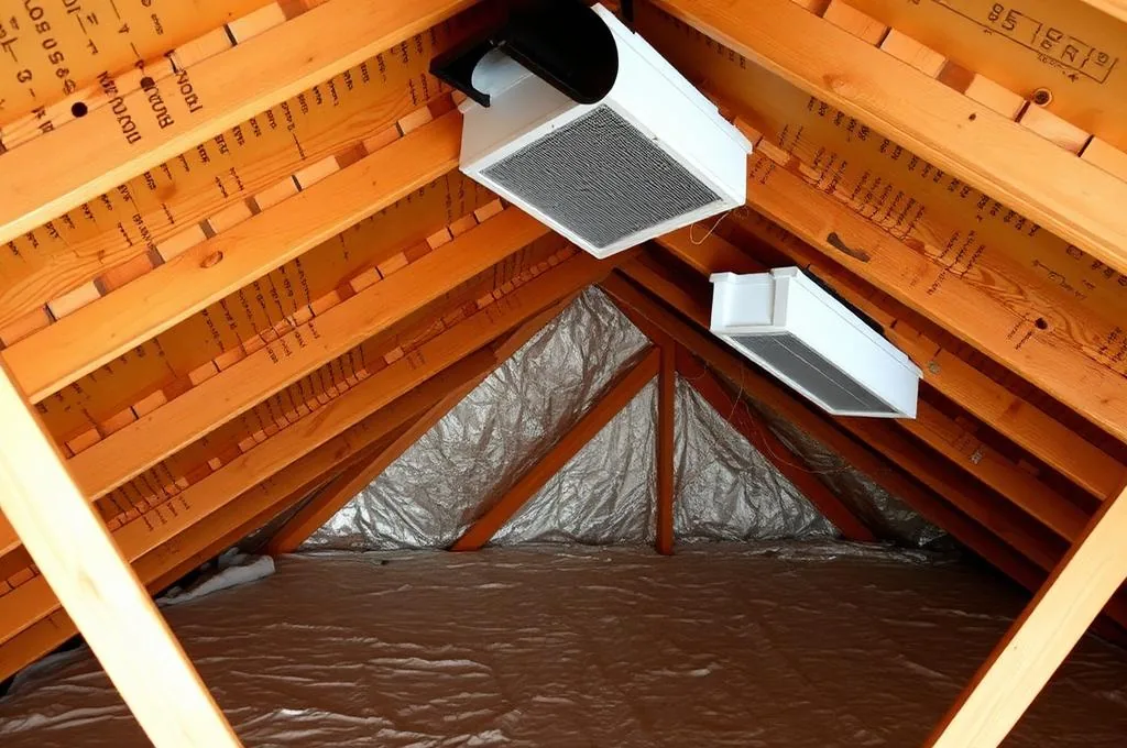 Attic ventilation inspected during a Flying Cow Roofing roof evaluation