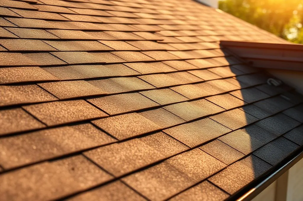 Close view of architectural shingles installed by Flying Cow Roofing
